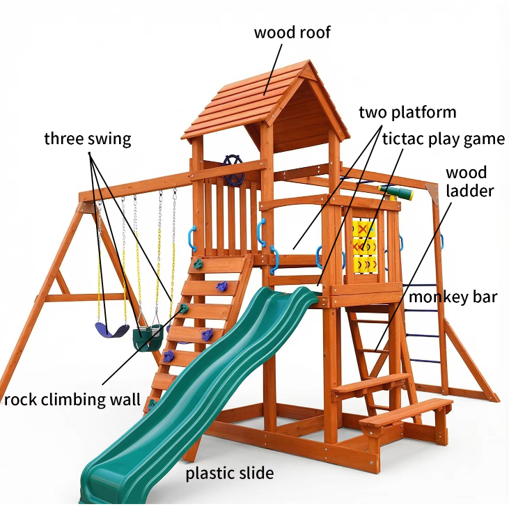 Kids Outdoor Climbing Frame - معدات لعب متينة، إطار تسلق، بيت